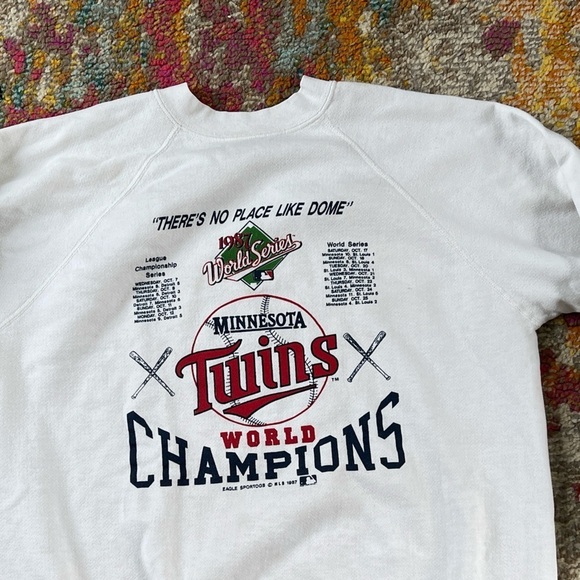 Minnesota Twins 1987 Vintage MLB Baseball Crewneck Pullover Sweatshirt - Picture 2 of 7